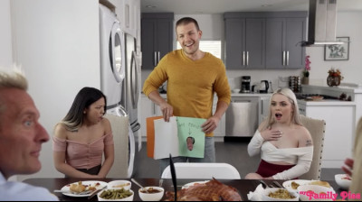 Haley Spades & Lulu Chu: Stepbrother is Thankful for His Penis