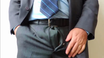 Daddy Bear Boss Unloads in His Suit