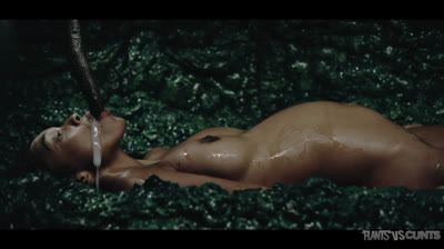 Mulata latina fucked by a plant and its tentacles