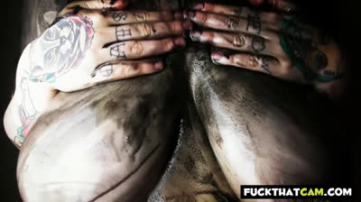 Big-Bodied Blonde Goth Babe's Solo Cam Show