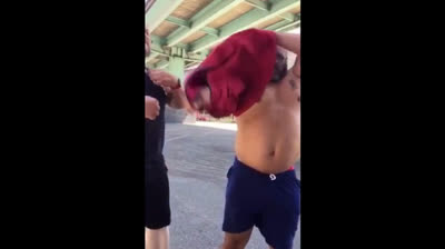 Master Feeds His Hungry Hubby in the Parking Lot