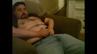 Chubby Bear Daddy Strokes and Cums