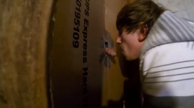 Twink Swallows Big Cock at Glory Hole