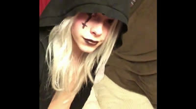 Emo Crossdresser Masturbating Solo