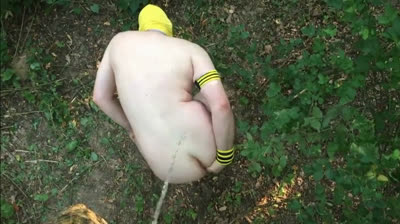 Pissing Master Uses Slave Outdoors for Pleasure