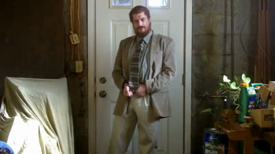 Big-Cock Israeli Daddy Strokes in Suit