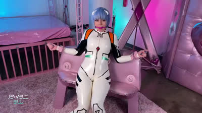 Latex Rei Ayanami bound and fucked