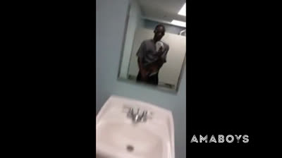 Big Black Cock Masturbation at Work