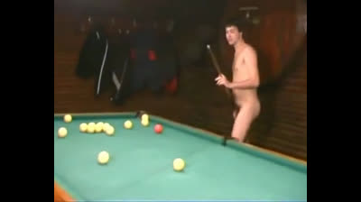 Nude Russian Soldiers Playing Pool
