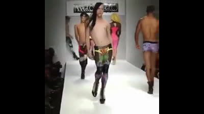 Black Crossdresser in Fierce Runway Show