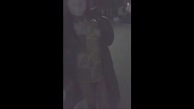 Asian Crossdresser Cums Outside