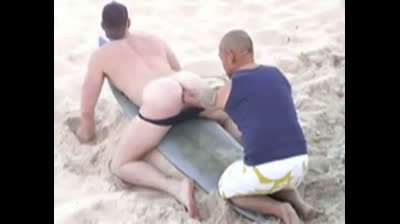 Outdoor Interracial Fisting with a Hunk Trainer