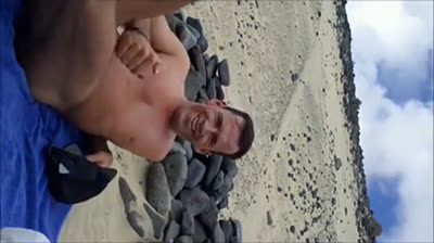 Spanish Beach Masturbation