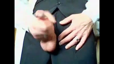 Amateur Daddy Stroking Hard in a Suit