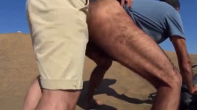 Bareback Outdoor Adventure With A Stranger On A Dune