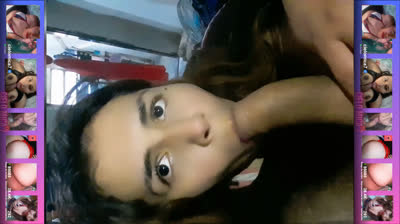 agradeciendole al vecino con la boca