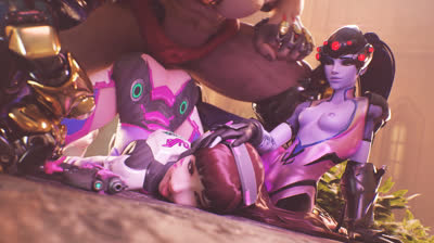 3D Hentai - Doom Ganked D.Va & Widow