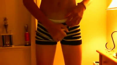 Hot Twink in Sexy Undies Strokes it on Webcam!
