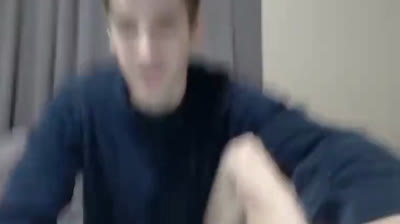 Twink Jerks Off on Webcam, Showing Big Dick