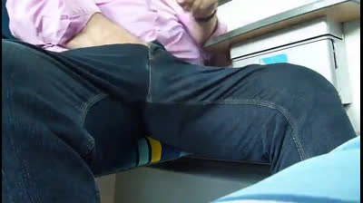 Big-Bellied Daddy Bear Plays with His Balls