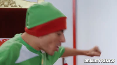 Busty blonde bombshell drilled by Santa Claus naughty helper - SexVid.xxx