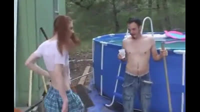 Skinny Pale Redhead Crossdresser Amateur